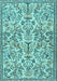 Machine Washable Persian Light Blue Traditional Rug, wshtr2622lblu