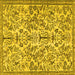 Square Persian Yellow Traditional Rug, tr2622yw