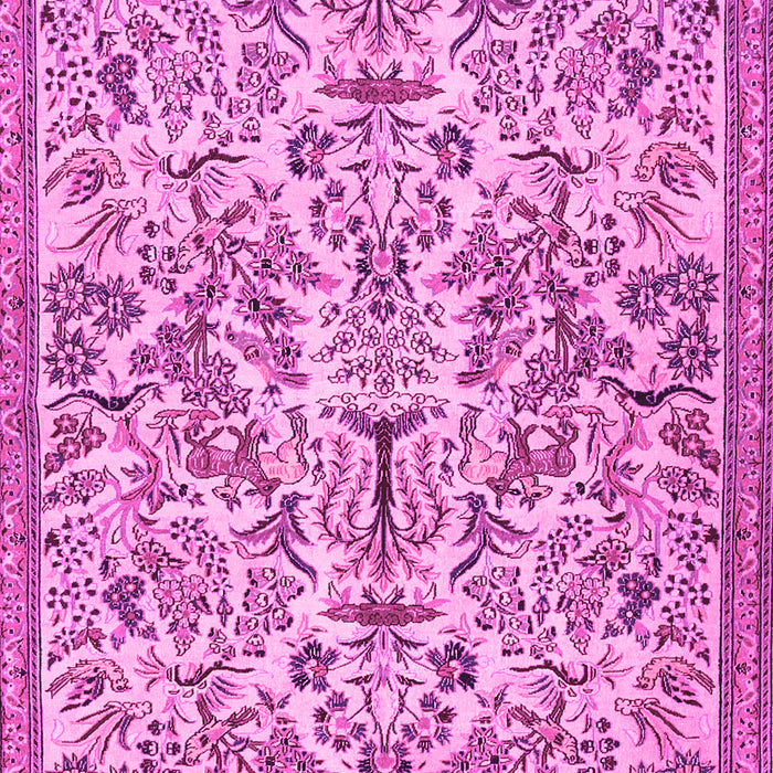 Machine Washable Persian Pink Traditional Rug, wshtr2622pnk
