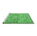 Sideview of Machine Washable Persian Emerald Green Traditional Area Rugs, wshtr2622emgrn