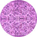 Round Persian Purple Traditional Rug, tr2622pur