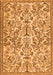 Serging Thickness of Machine Washable Persian Orange Traditional Area Rugs, wshtr2622org