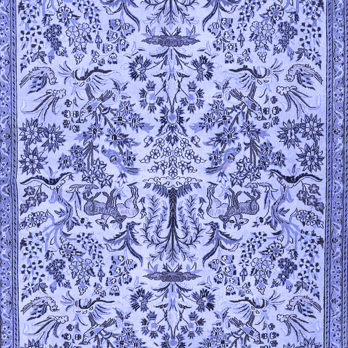Machine Washable Persian Blue Traditional Rug, wshtr2622blu