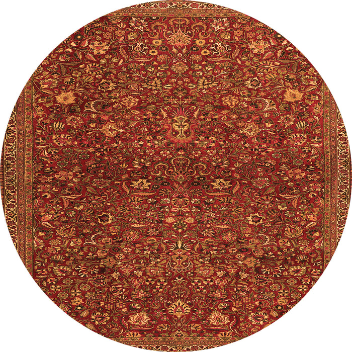 Square Persian Orange Traditional Rug, tr2623org