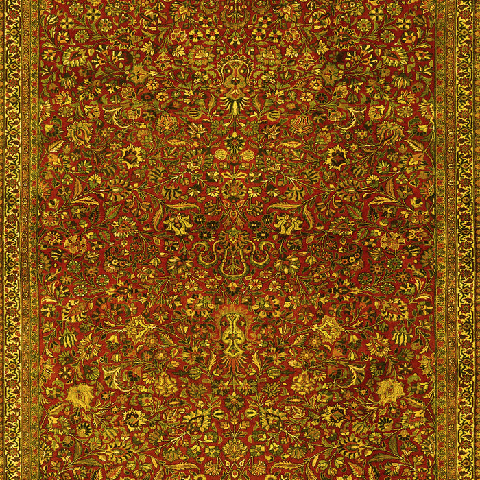 Machine Washable Persian Yellow Traditional Rug, wshtr2623yw