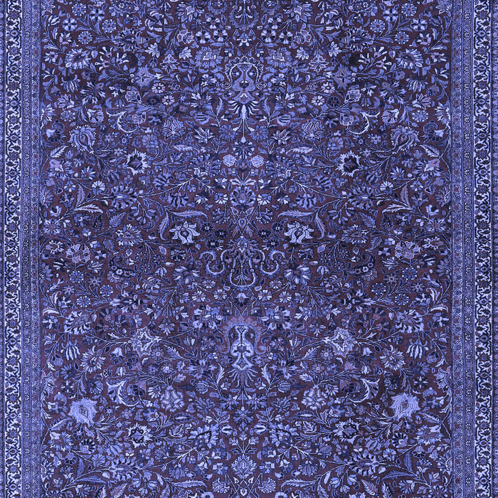 Machine Washable Persian Blue Traditional Rug, wshtr2623blu