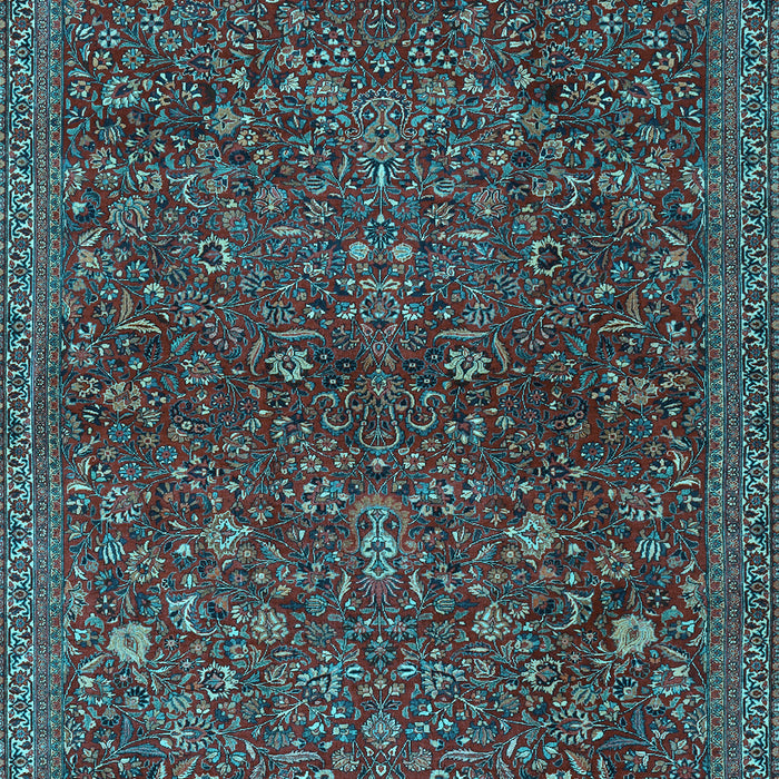 Machine Washable Persian Light Blue Traditional Rug, wshtr2623lblu