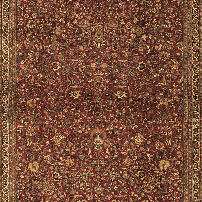Machine Washable Persian Brown Traditional Rug, wshtr2623brn