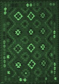 Southwestern Emerald Green Country Rug, tr2624emgrn