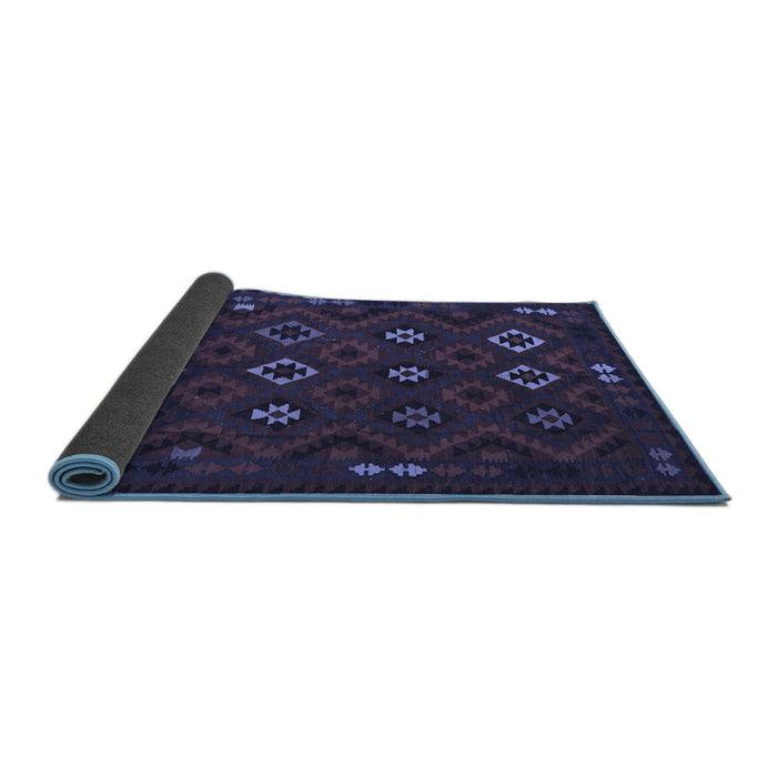 Sideview of Southwestern Blue Country Rug, tr2624blu