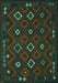 Southwestern Turquoise Country Rug, tr2624turq