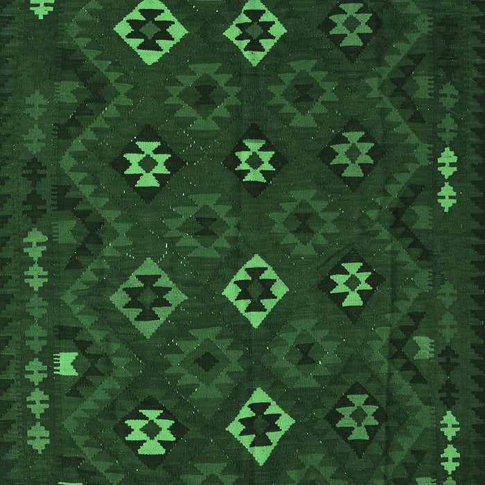 Machine Washable Southwestern Emerald Green Country Area Rugs, wshtr2624emgrn