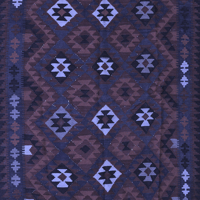 Machine Washable Southwestern Blue Country Rug, wshtr2624blu