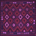 Square Southwestern Purple Country Rug, tr2624pur