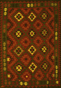 Southwestern Yellow Country Rug, tr2624yw