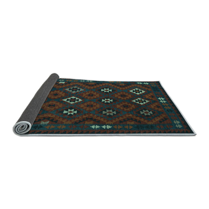 Sideview of Southwestern Light Blue Country Rug, tr2624lblu