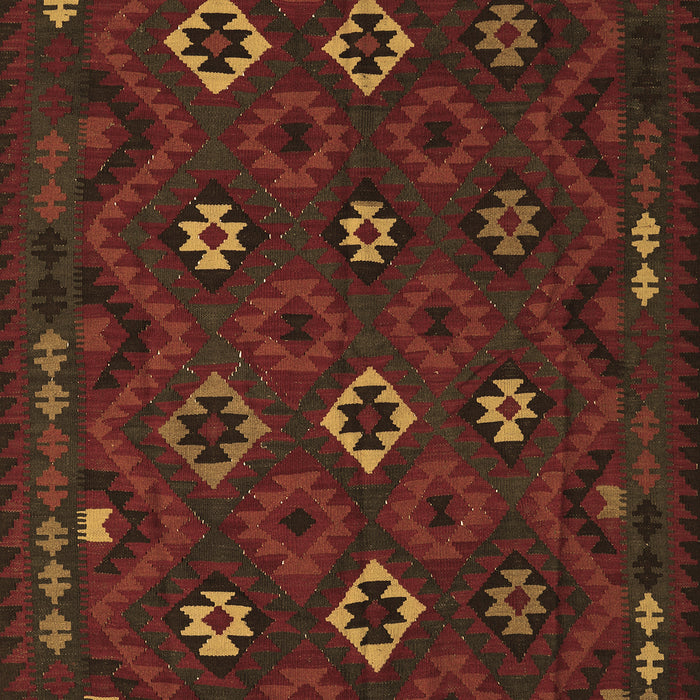 Machine Washable Southwestern Brown Country Rug, wshtr2624brn