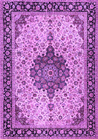 Medallion Purple Traditional Rug, tr2625pur