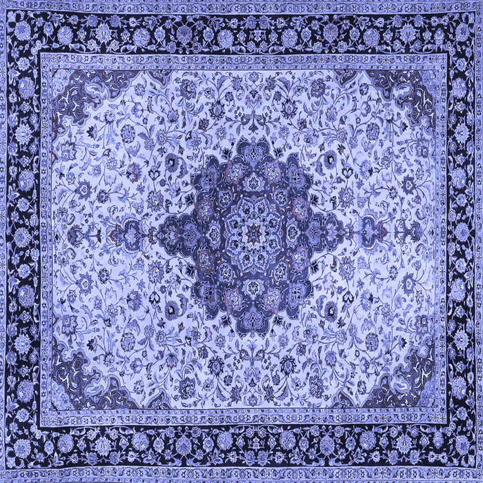 Square Medallion Blue Traditional Rug, tr2625blu