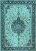 Medallion Light Blue Traditional Rug, tr2625lblu