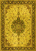 Medallion Yellow Traditional Rug, tr2625yw