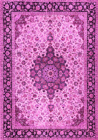 Medallion Pink Traditional Rug, tr2625pnk