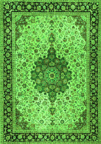 Medallion Green Traditional Rug, tr2625grn