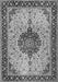 Serging Thickness of Machine Washable Medallion Gray Traditional Rug, wshtr2625gry