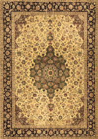 Medallion Brown Traditional Rug, tr2625brn