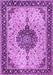 Machine Washable Medallion Purple Traditional Area Rugs, wshtr2625pur