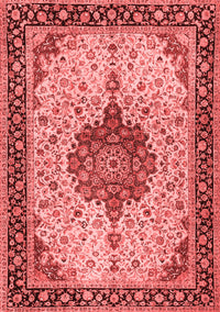 Medallion Red Traditional Rug, tr2625red