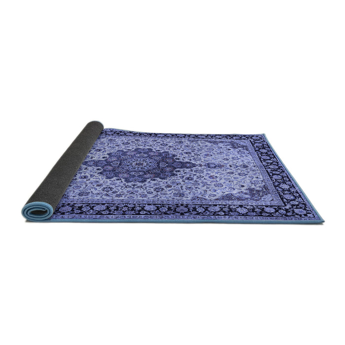 Sideview of Medallion Blue Traditional Rug, tr2625blu