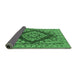 Sideview of Medallion Emerald Green Traditional Rug, tr2626emgrn