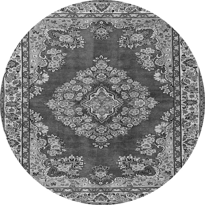 Square Medallion Gray Traditional Rug, tr2626gry