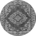 Square Medallion Gray Traditional Rug, tr2626gry