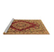 Sideview of Machine Washable Medallion Brown Traditional Rug, wshtr2626brn