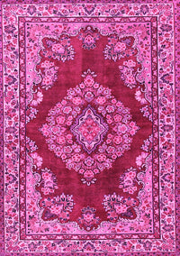 Medallion Pink Traditional Rug, tr2626pnk