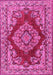 Medallion Pink Traditional Rug, tr2626pnk