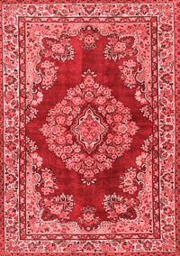 Medallion Red Traditional Rug, tr2626red