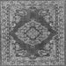 Serging Thickness of Medallion Gray Traditional Rug, tr2626gry