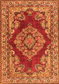 Medallion Orange Traditional Rug, tr2626org