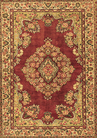 Medallion Brown Traditional Rug, tr2626brn