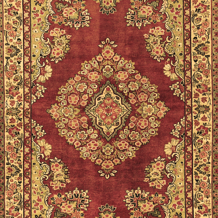 Medallion Brown Traditional Rug, tr2626brn