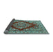 Sideview of Medallion Light Blue Traditional Rug, tr2626lblu