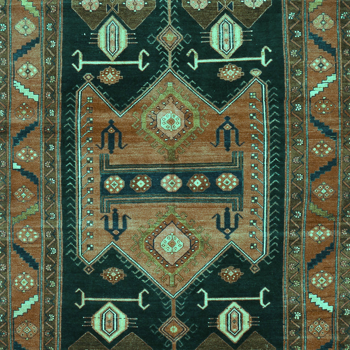 Machine Washable Persian Turquoise Traditional Area Rugs, wshtr2627turq