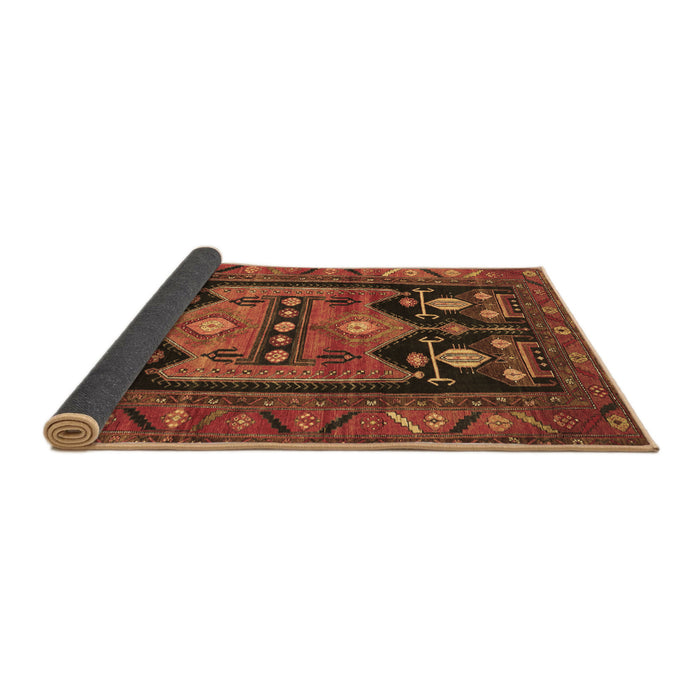 Sideview of Persian Brown Traditional Rug, tr2627brn