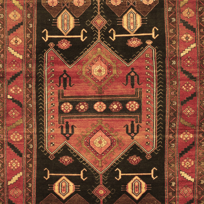 Machine Washable Persian Brown Traditional Rug, wshtr2627brn