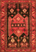 Serging Thickness of Machine Washable Persian Orange Traditional Area Rugs, wshtr2627org