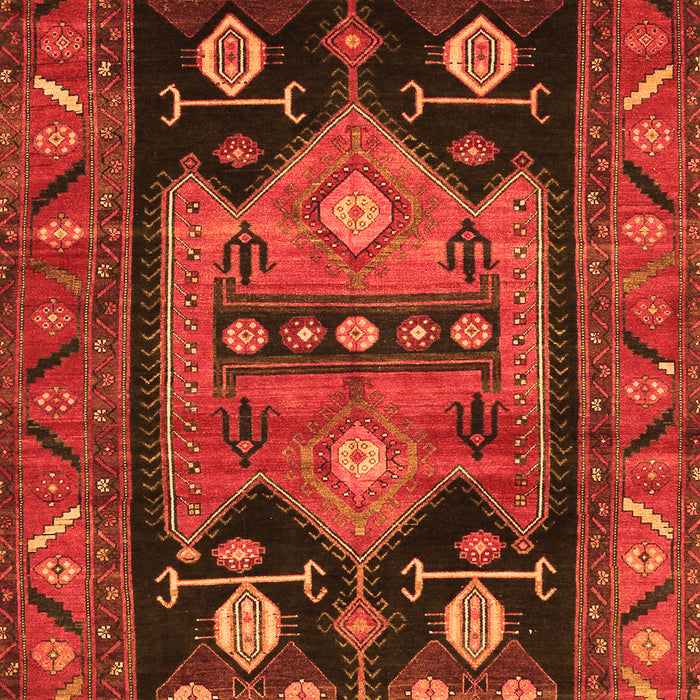 Serging Thickness of Machine Washable Persian Orange Traditional Area Rugs, wshtr2627org