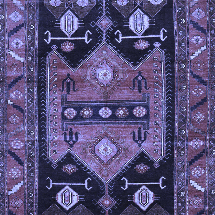 Machine Washable Persian Blue Traditional Rug, wshtr2627blu